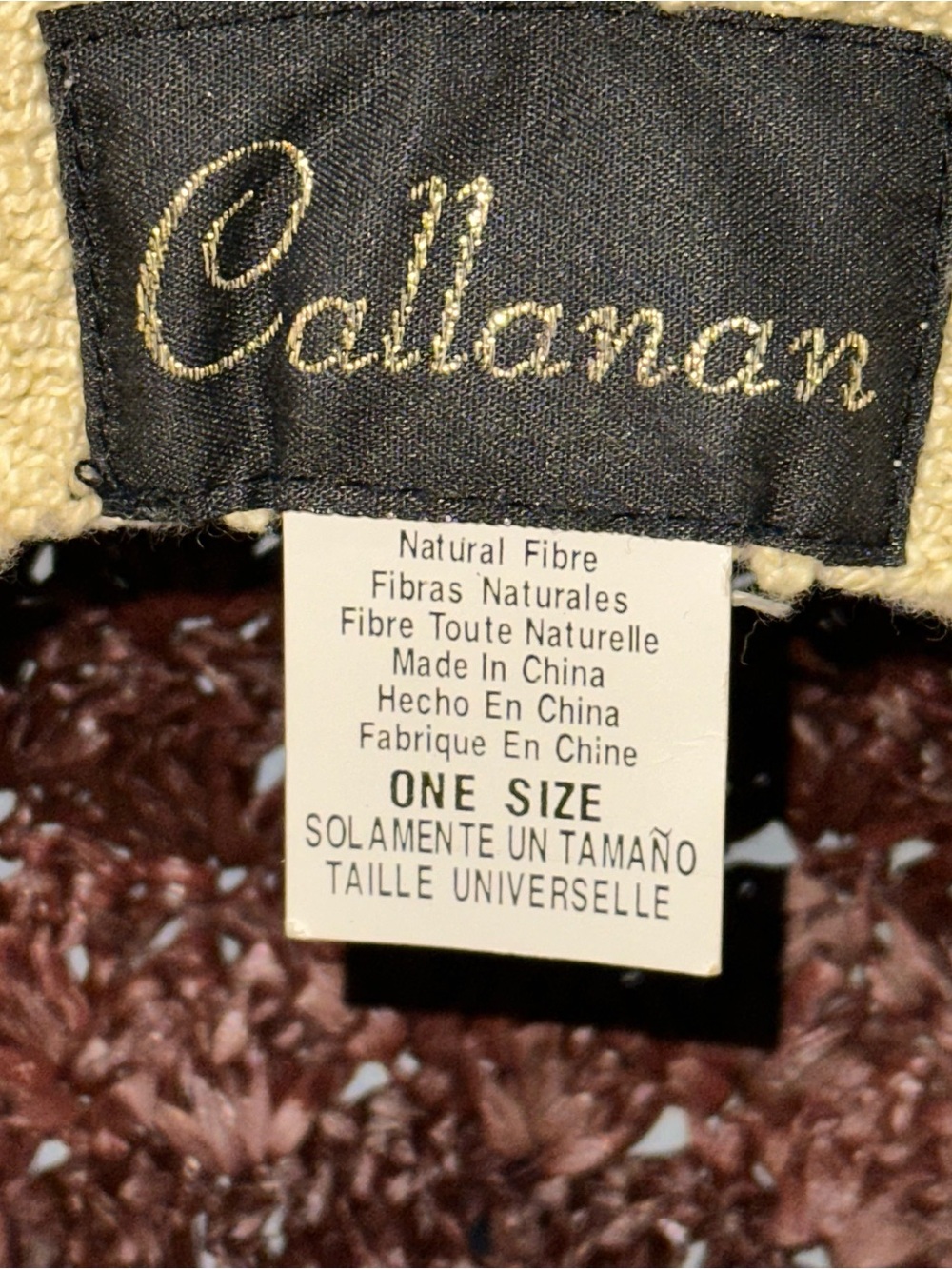 Vintage Callanan Hand Woven Raffia Hat - Picture 8 of 8